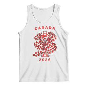 Proud Canada National Soccer Fan 2026 Patriotic Gift Tank Top TS12 White Print Your Wear