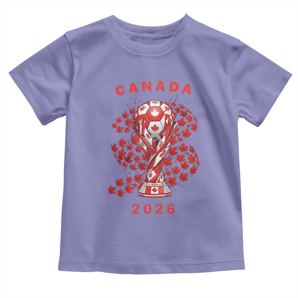 Proud Canada National Soccer Fan 2026 Patriotic Gift Toddler T Shirt TS12 Violet Print Your Wear