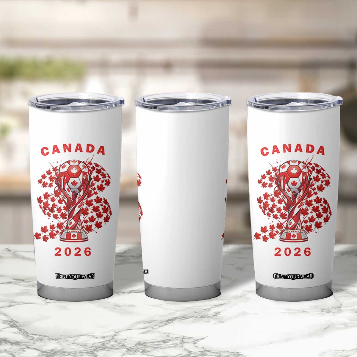 Proud Canada National Soccer Fan 2026 Patriotic Gift Tumbler Cup TS12 Print Your Wear