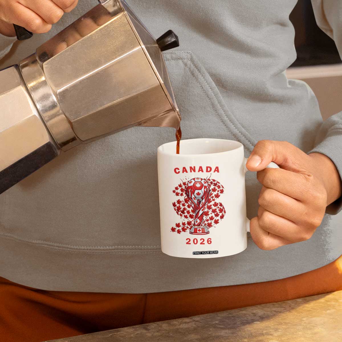 Proud Canada National Soccer Fan 2026 Patriotic Gift Coffee Mug TS12 Print Your Wear