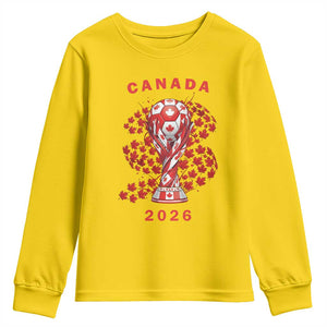 Proud Canada National Soccer Fan 2026 Patriotic Gift Youth Sweatshirt TS12 Daisy Print Your Wear