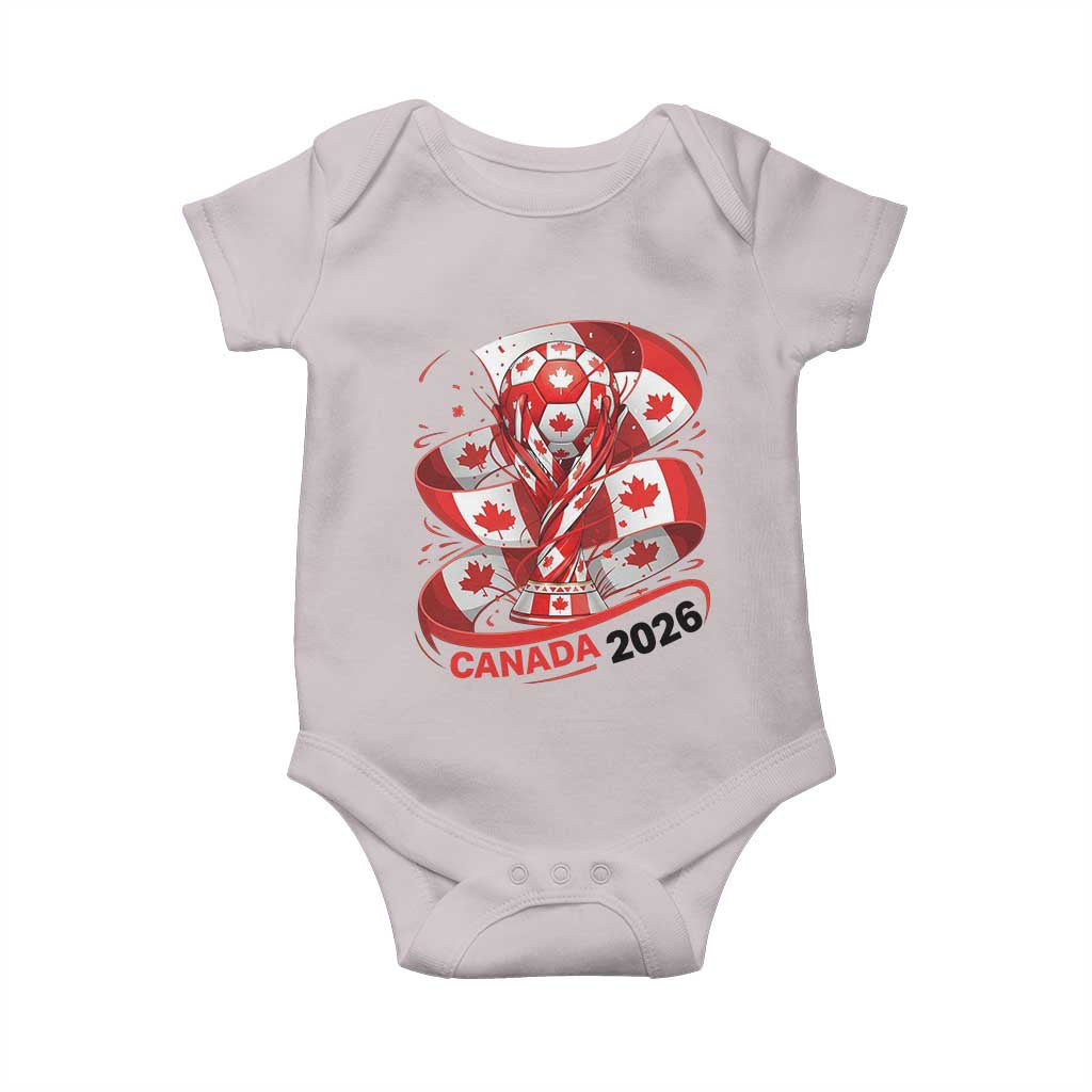 Canada Soccer Fan Baby Onesie International Football Lover Gift TS12 Ice Gray Print Your Wear