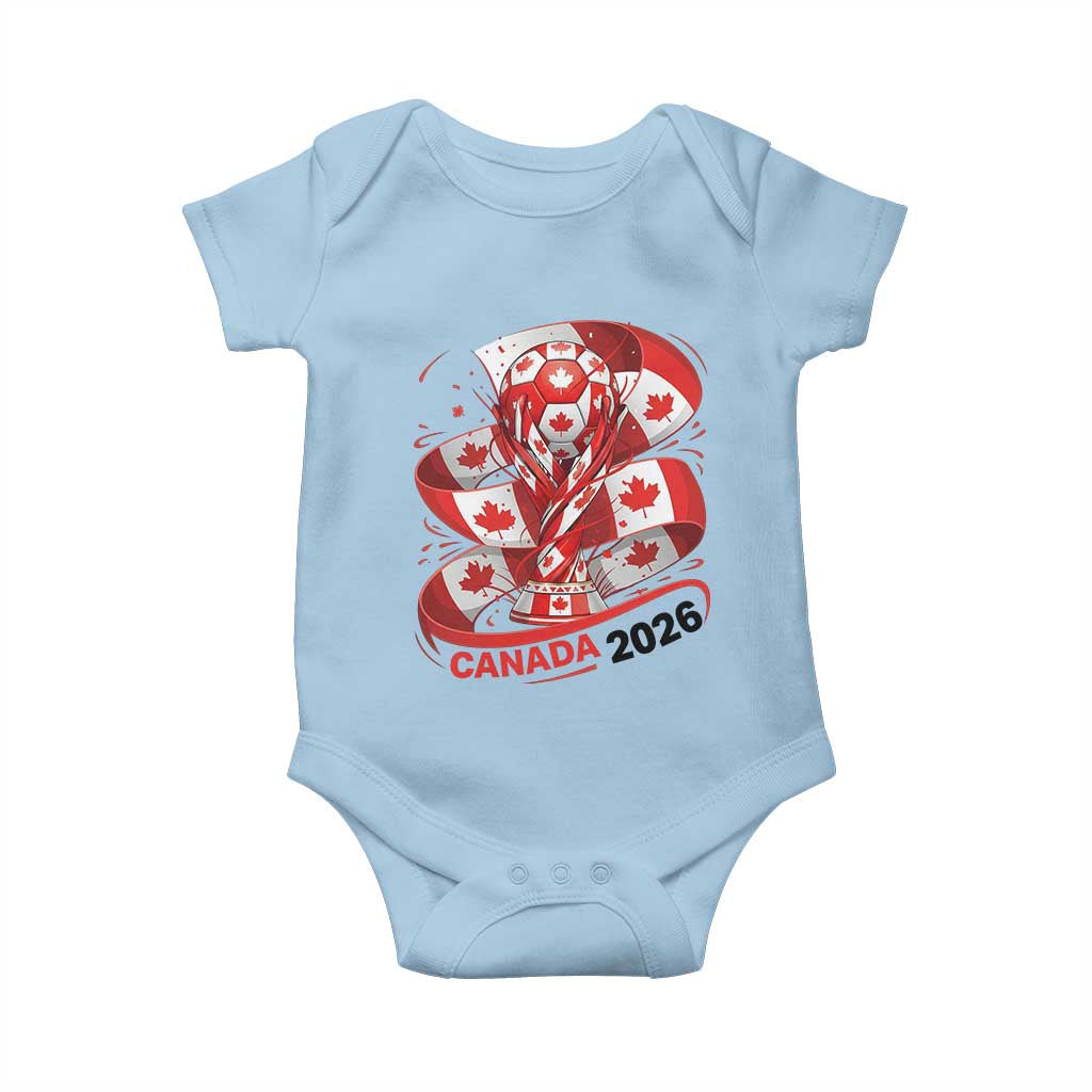 Canada Soccer Fan Baby Onesie International Football Lover Gift TS12 Light Blue Print Your Wear