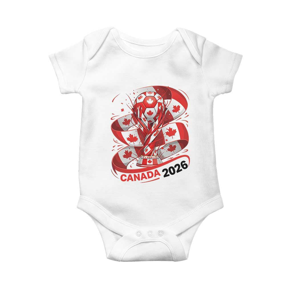 Canada Soccer Fan Baby Onesie International Football Lover Gift TS12 White Print Your Wear