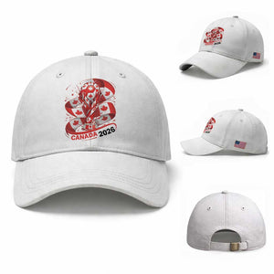 Canada Soccer Fan Baseball Cap International Football Lover Gift TS12 Baseball Cap Universal Fit White Print Your Wear