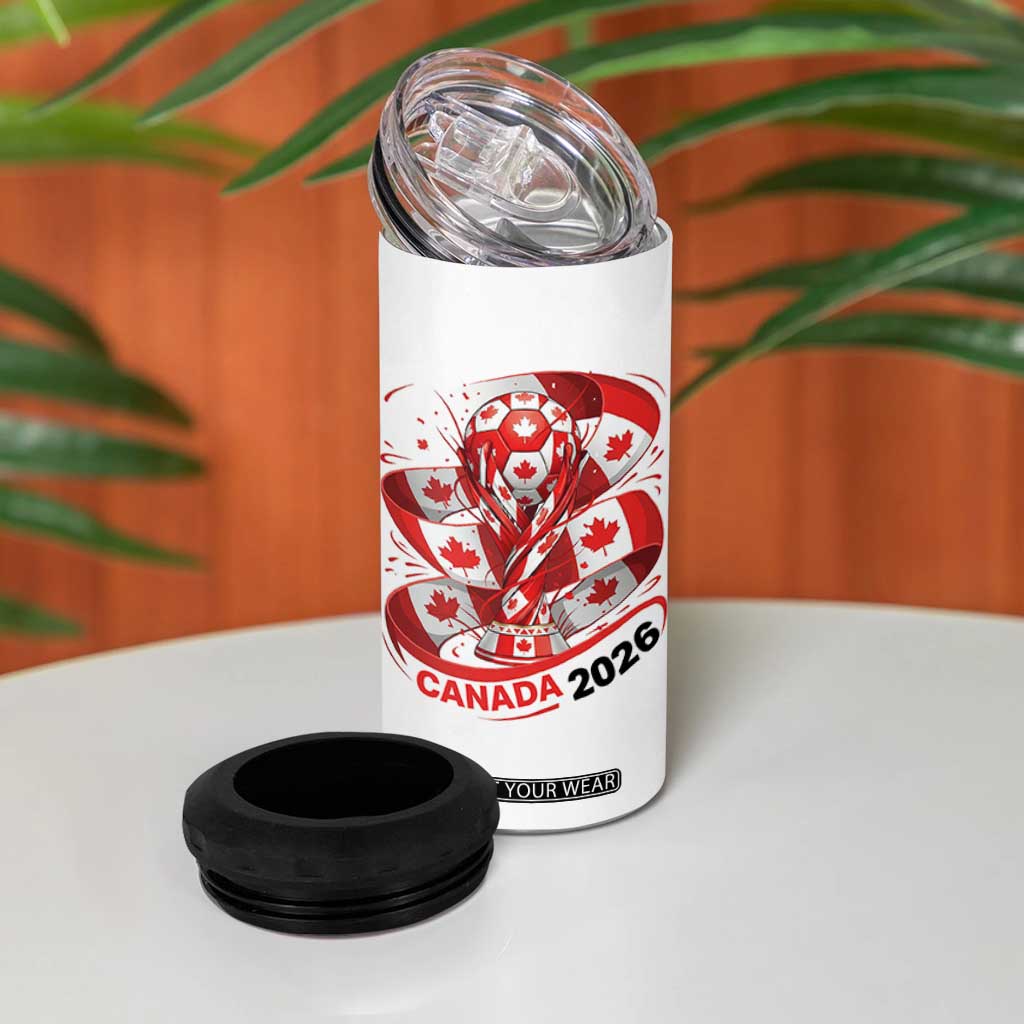 Canada Soccer Fan 4 in 1 Can Cooler Tumbler International Football Lover Gift TS12 Print Your Wear