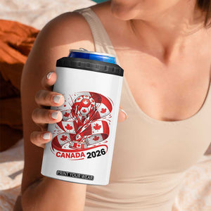 Canada Soccer Fan 4 in 1 Can Cooler Tumbler International Football Lover Gift TS12 Print Your Wear