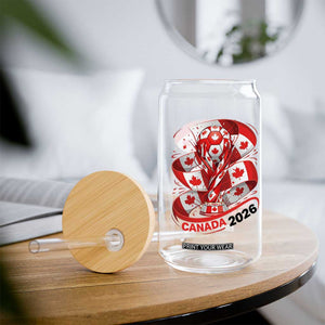 Canada Soccer Fan Glass Can International Football Lover Gift TS12 Print Your Wear