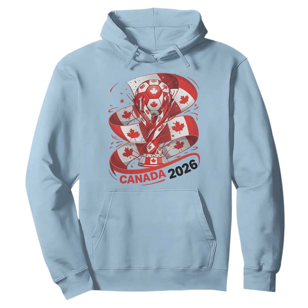 Canada Soccer Fan Hoodie International Football Lover Gift TS12 Light Blue Print Your Wear