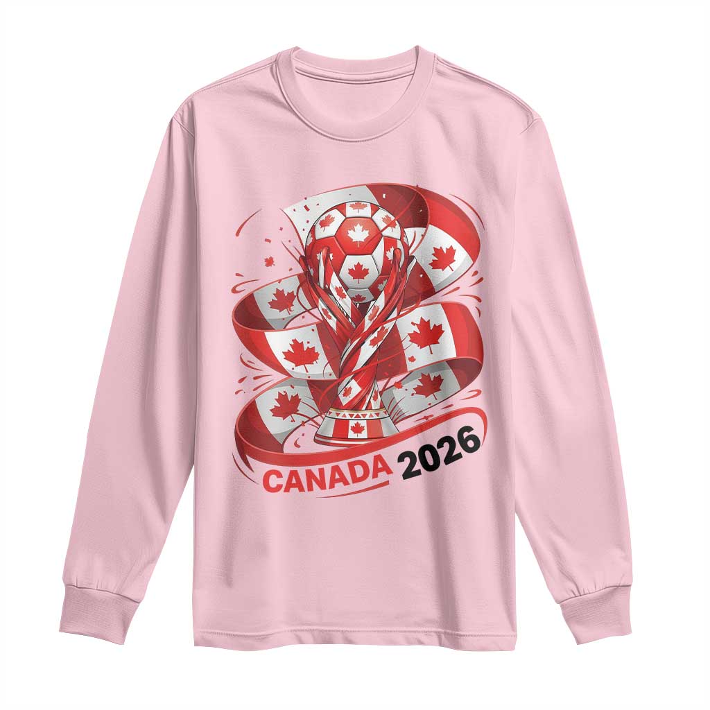 Canada Soccer Fan Long Sleeve Shirt International Football Lover Gift TS12 Light Pink Print Your Wear