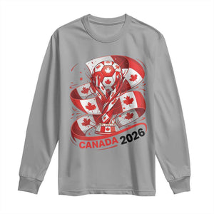 Canada Soccer Fan Long Sleeve Shirt International Football Lover Gift TS12 Sport Gray Print Your Wear