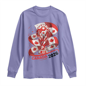Canada Soccer Fan Long Sleeve Shirt International Football Lover Gift TS12 Violet Print Your Wear