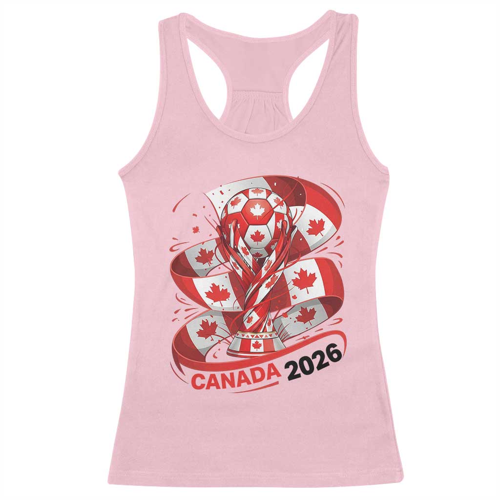 Canada Soccer Fan Racerback Tank Top International Football Lover Gift TS12 Light Pink Print Your Wear