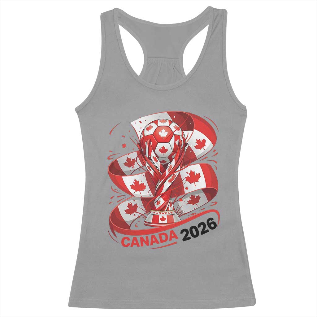 Canada Soccer Fan Racerback Tank Top International Football Lover Gift TS12 Sport Gray Print Your Wear