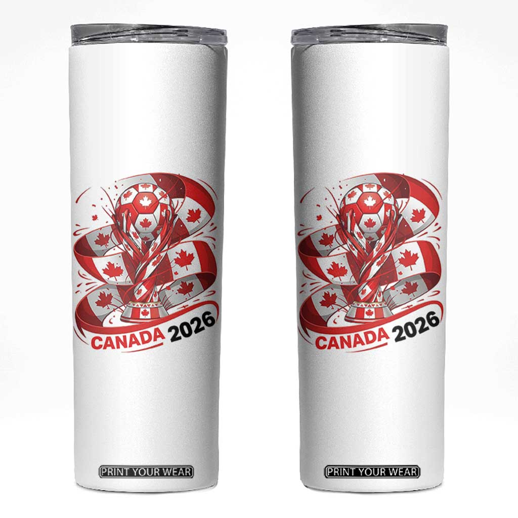 Canada Soccer Fan Skinny Tumbler International Football Lover Gift TS12 White Print Your Wear