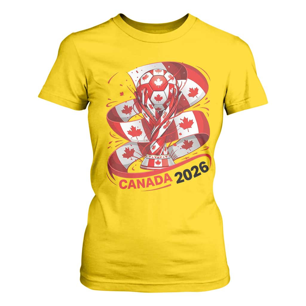 Canada Soccer Fan T Shirt For Women International Football Lover Gift TS12 Daisy Print Your Wear