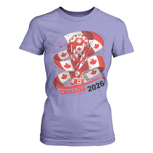 Canada Soccer Fan T Shirt For Women International Football Lover Gift TS12 Violet Print Your Wear
