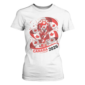 Canada Soccer Fan T Shirt For Women International Football Lover Gift TS12 White Print Your Wear