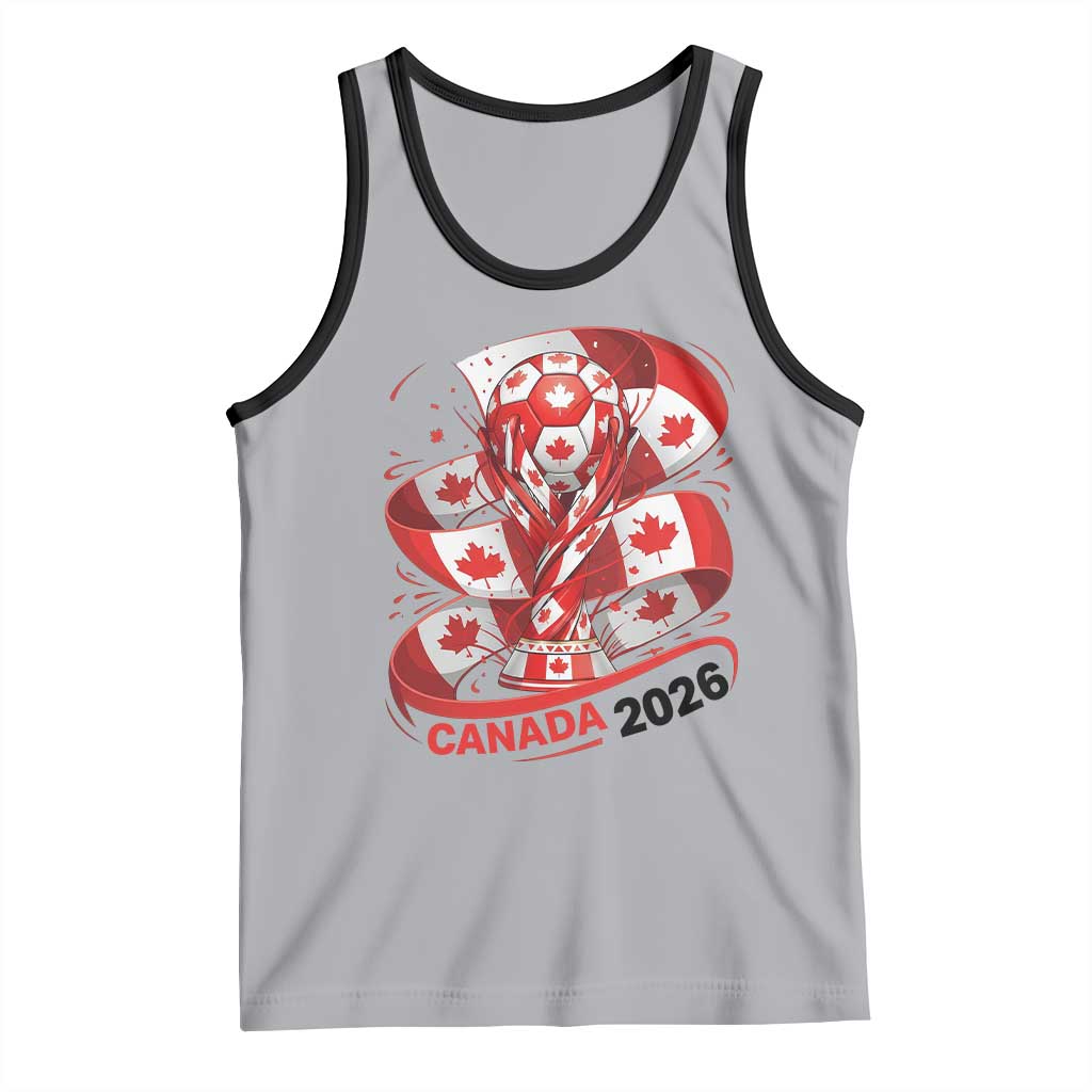 Canada Soccer Fan Tank Top International Football Lover Gift TS12 Athletic Heather Black Print Your Wear