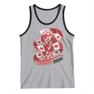 Canada Soccer Fan Tank Top International Football Lover Gift TS12 Athletic Heather Black Print Your Wear