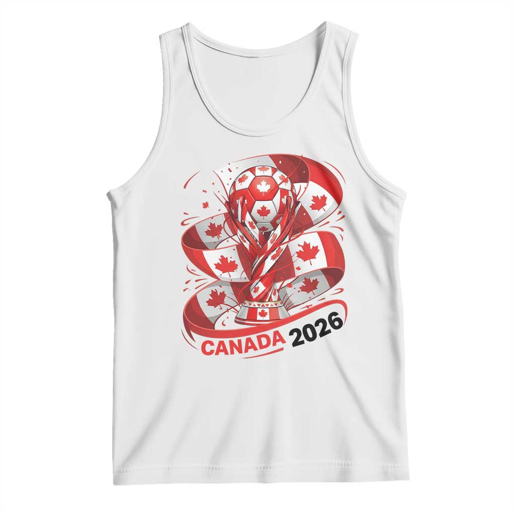 Canada Soccer Fan Tank Top International Football Lover Gift TS12 White Print Your Wear