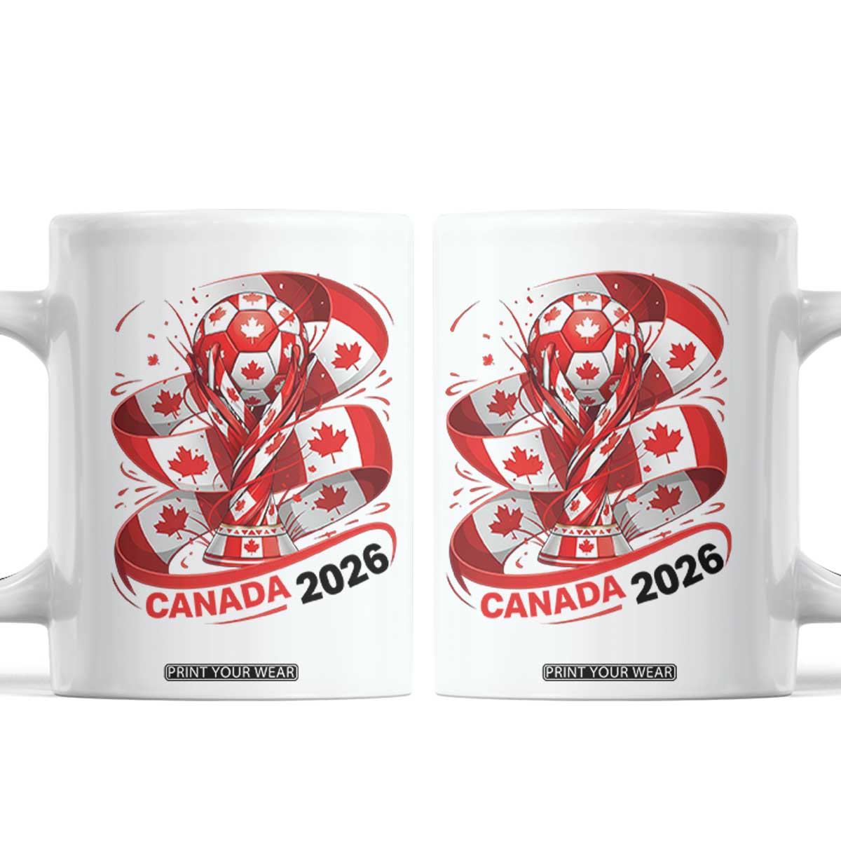 Canada Soccer Fan Coffee Mug International Football Lover Gift TS12 White Print Your Wear