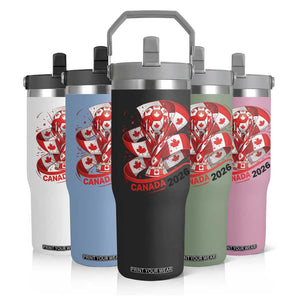 Canada Soccer Fan Flip Straw Tumbler International Football Lover Gift TS12 Print Your Wear