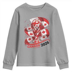 Canada Soccer Fan Youth Sweatshirt International Football Lover Gift TS12 Sport Gray Print Your Wear