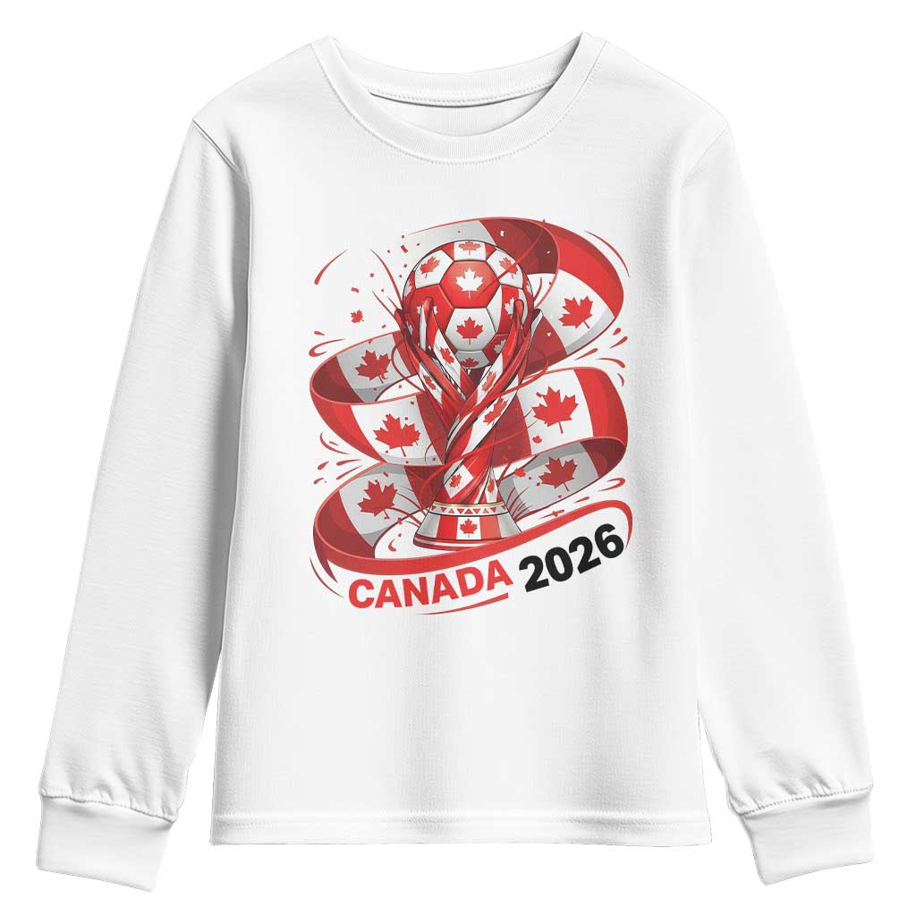 Canada Soccer Fan Youth Sweatshirt International Football Lover Gift TS12 White Print Your Wear