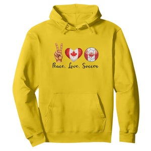 Peace Love Soccer Hoodie Proud Canadian Fan Gift TS12 Daisy Print Your Wear