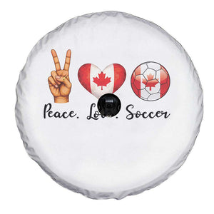 Peace Love Soccer Spare Tire Cover Proud Canadian Fan Gift TS12 Print Your Wear
