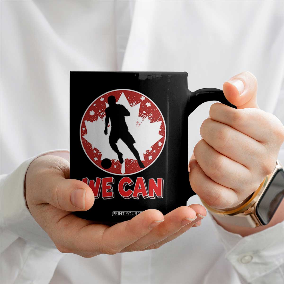 We Can Canada Soccer Coffee Mug Canadian Football Fan Pride TS12 Print Your Wear