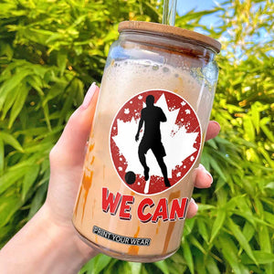 We Can Canada Soccer Glass Can Canadian Football Fan Pride TS12 Black Print Your Wear