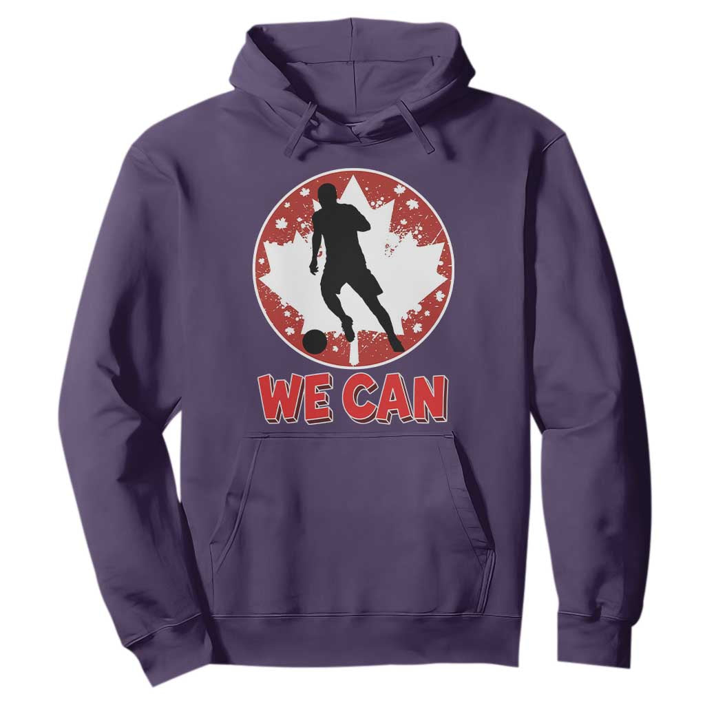 We Can Canada Soccer Hoodie Canadian Football Fan Pride TS12 Purple Print Your Wear