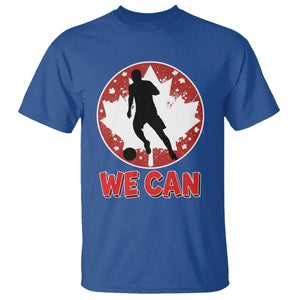We Can Canada Soccer T Shirt Canadian Football Fan Pride TS12 Royal Blue Print Your Wear