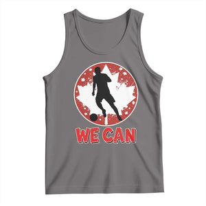 We Can Canada Soccer Tank Top Canadian Football Fan Pride TS12 Deep Heather Print Your Wear