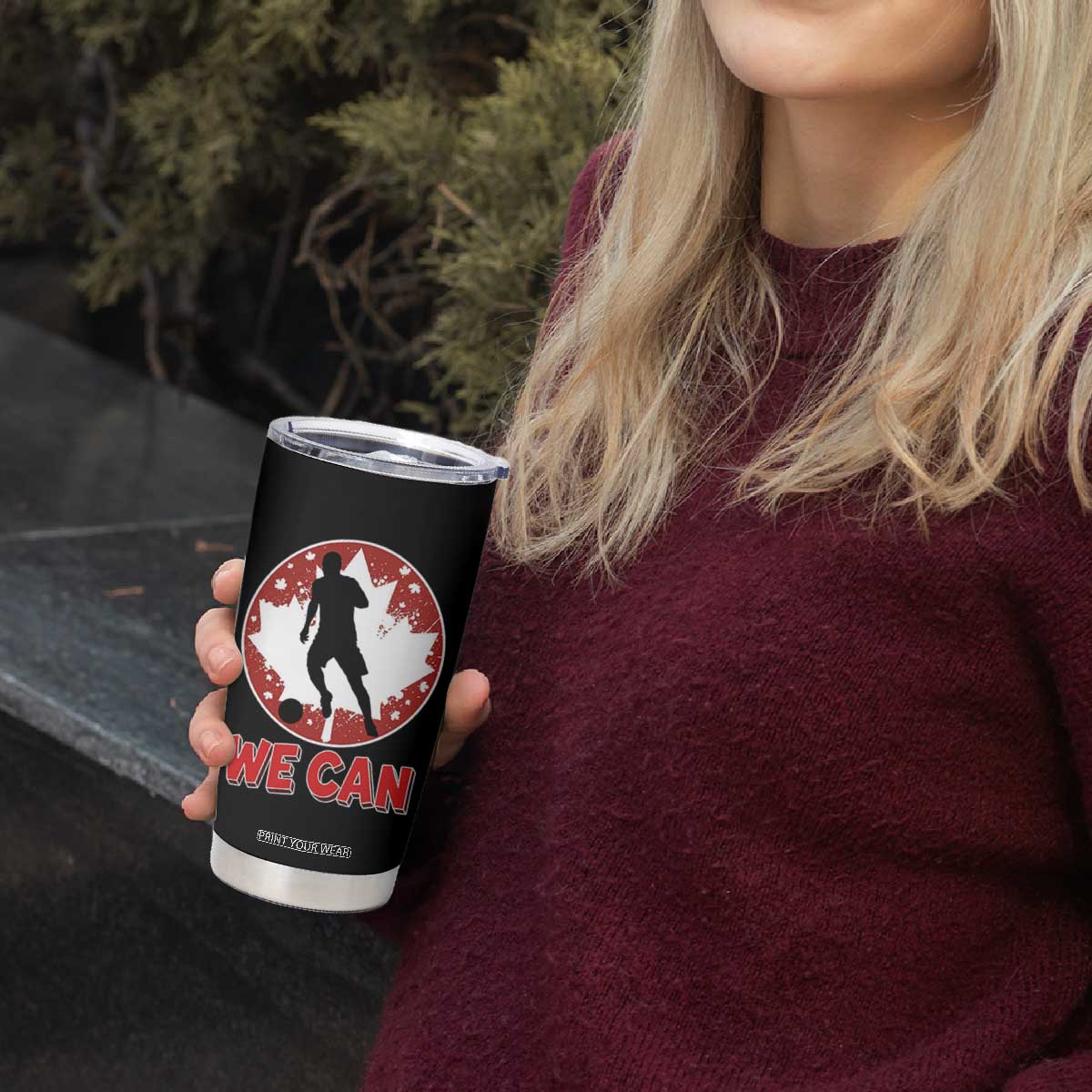 We Can Canada Soccer Tumbler Cup Canadian Football Fan Pride TS12 Print Your Wear