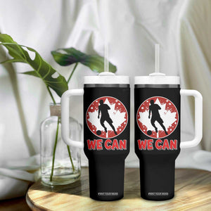 We Can Canada Soccer Tumbler With Handle Canadian Football Fan Pride TS12 Print Your Wear