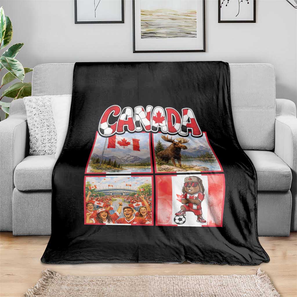 Proud Canada National Soccer Fan 2026 Gift Throw Blanket TS12 Print Your Wear