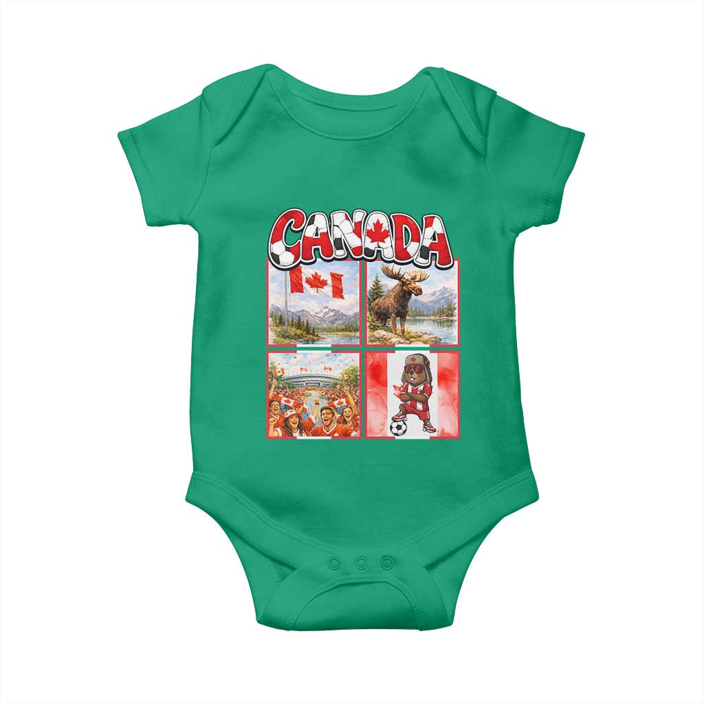 Proud Canada National Soccer Fan 2026 Gift Baby Onesie TS12 Irish Green Print Your Wear