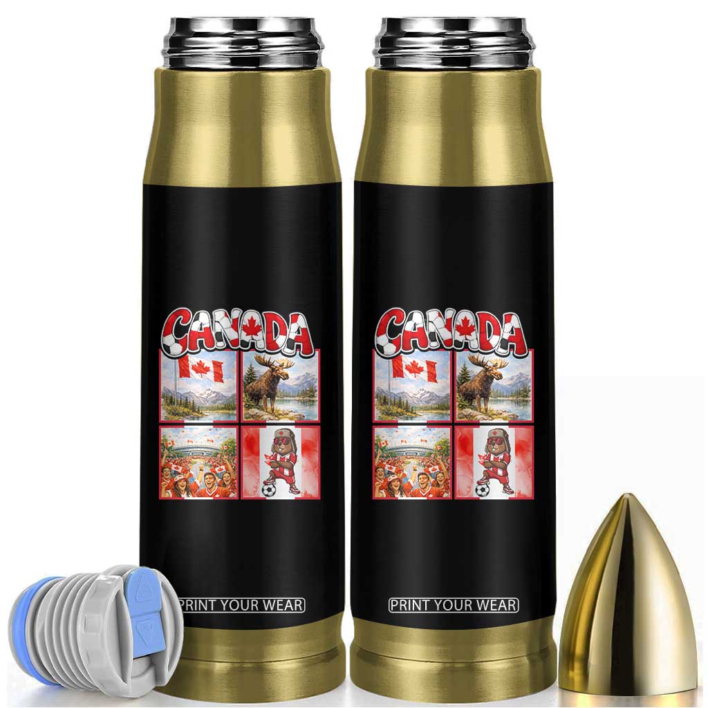 Proud Canada National Soccer Fan 2026 Gift Bullet Tumbler TS12 Black Print Your Wear
