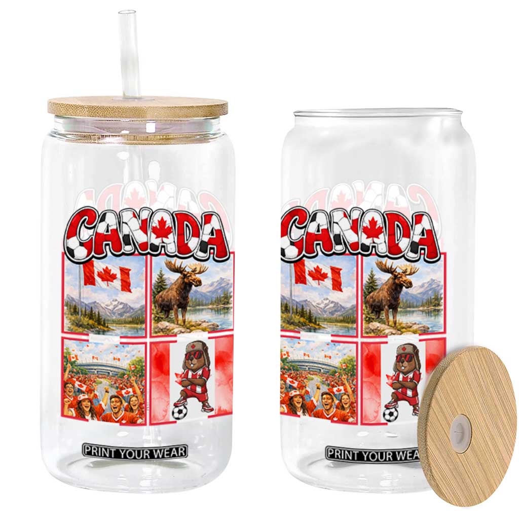 Proud Canada National Soccer Fan 2026 Gift Glass Can TS12 Print Your Wear