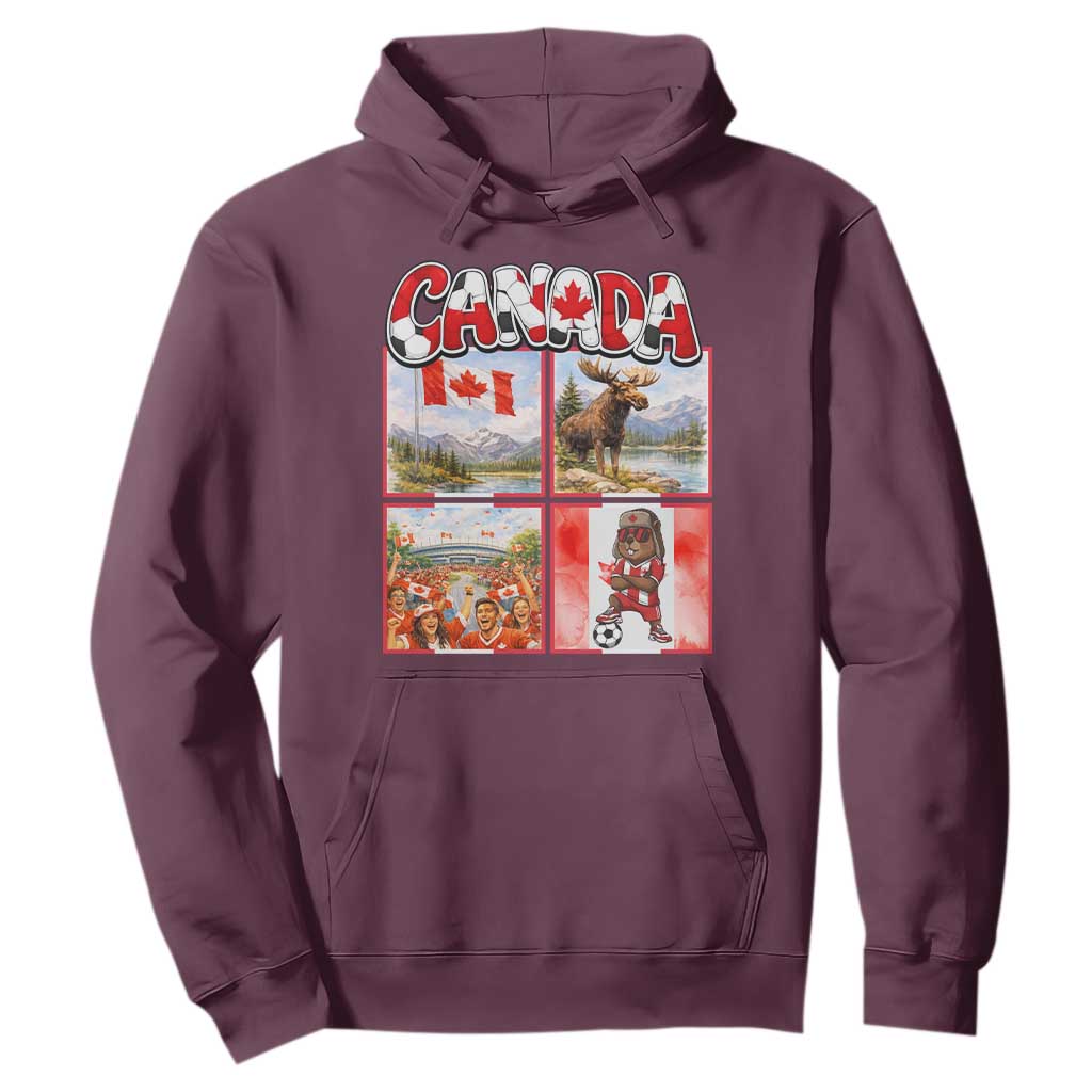 Proud Canada National Soccer Fan 2026 Gift Hoodie TS12 Maroon Print Your Wear