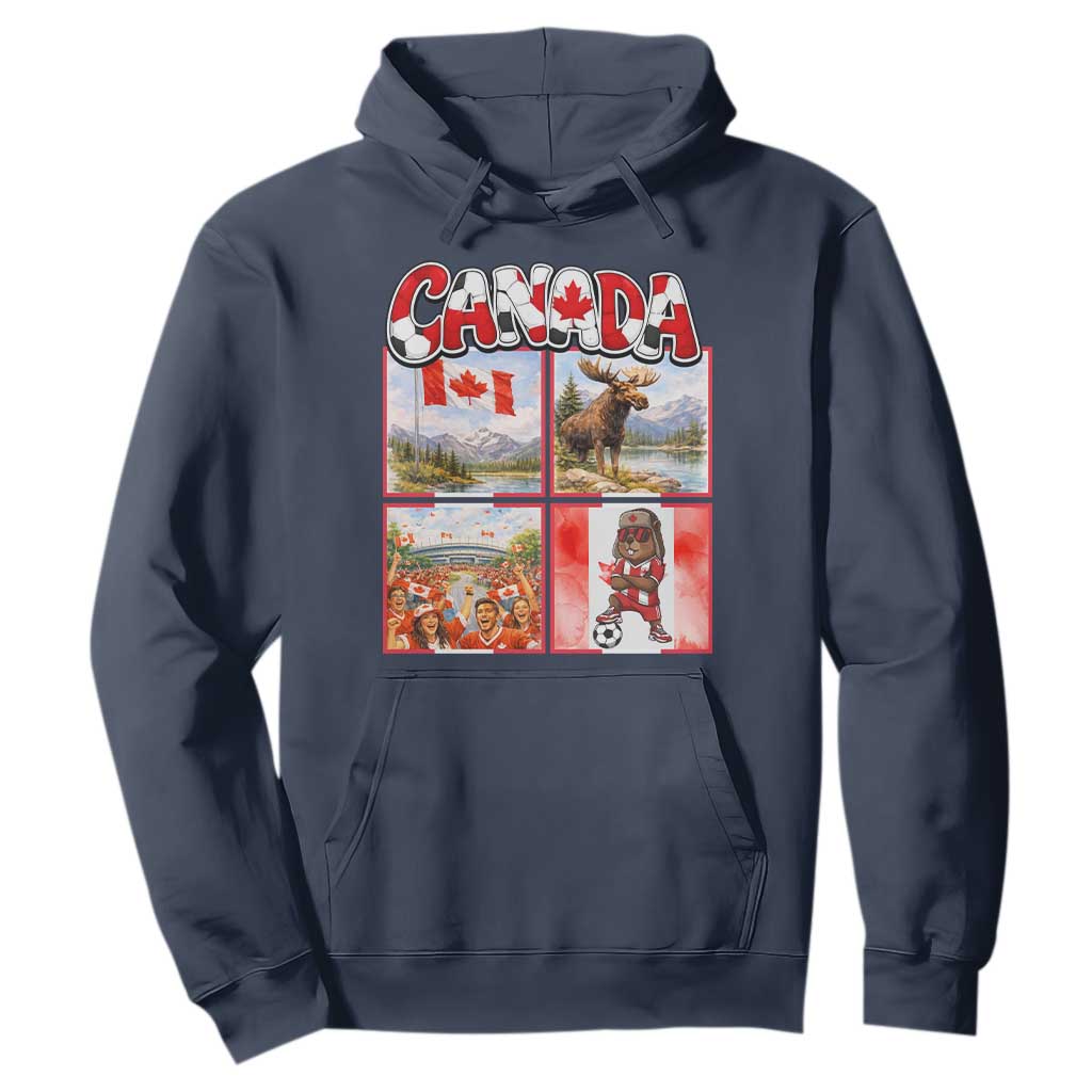 Proud Canada National Soccer Fan 2026 Gift Hoodie TS12 Navy Print Your Wear