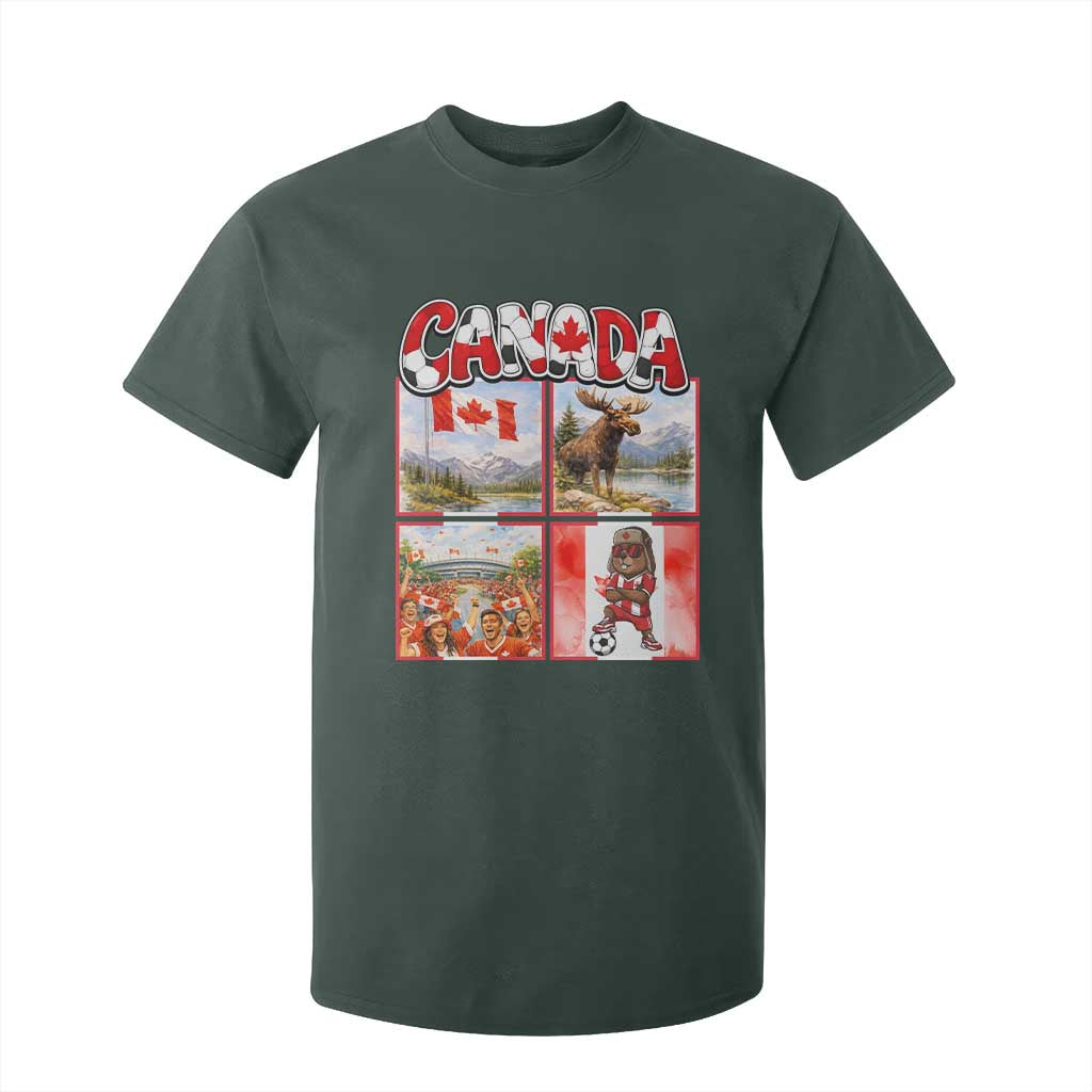 Proud Canada National Soccer Fan 2026 Gift T Shirt For Kid TS12 Dark Forest Green Print Your Wear