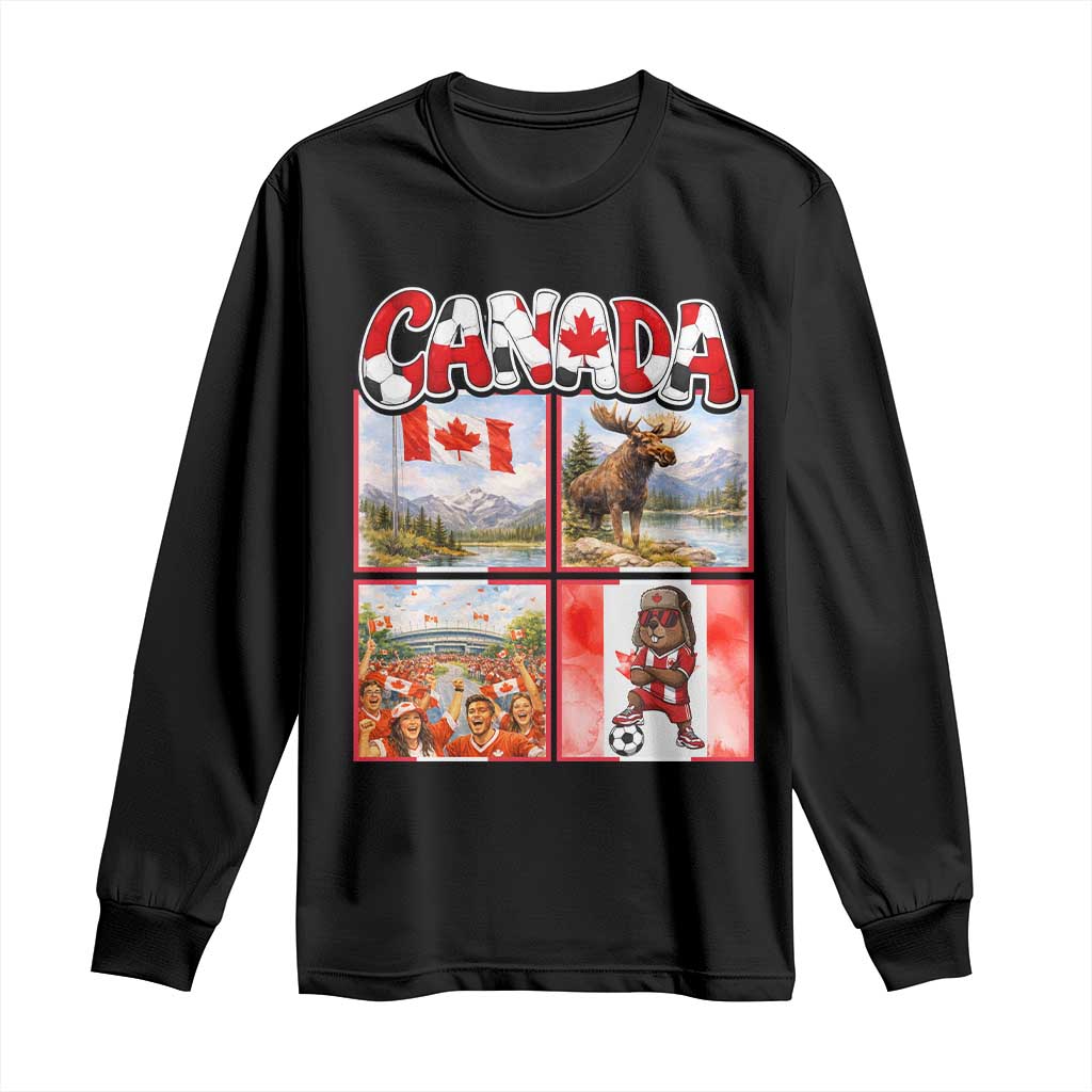 Proud Canada National Soccer Fan 2026 Gift Long Sleeve Shirt TS12 Black Print Your Wear