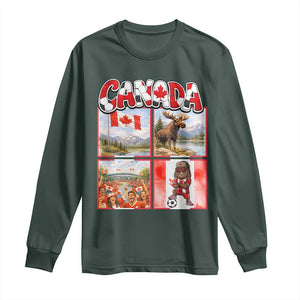 Proud Canada National Soccer Fan 2026 Gift Long Sleeve Shirt TS12 Dark Forest Green Print Your Wear