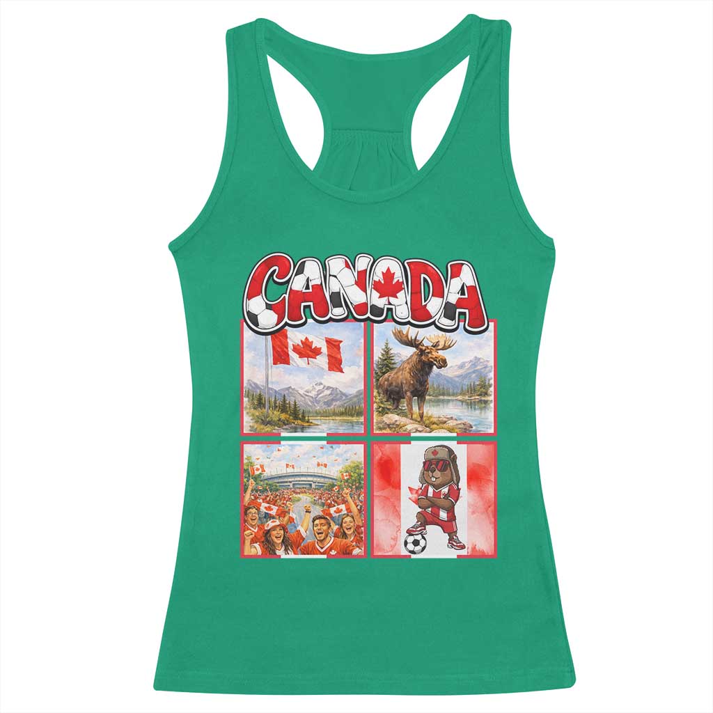 Proud Canada National Soccer Fan 2026 Gift Racerback Tank Top TS12 Irish Green Print Your Wear