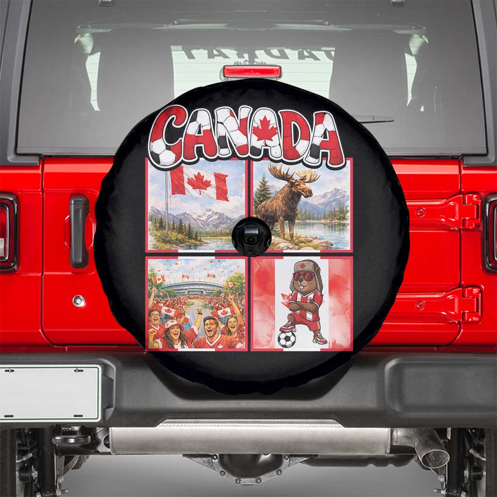 Proud Canada National Soccer Fan 2026 Gift Spare Tire Cover TS12 Black Print Your Wear