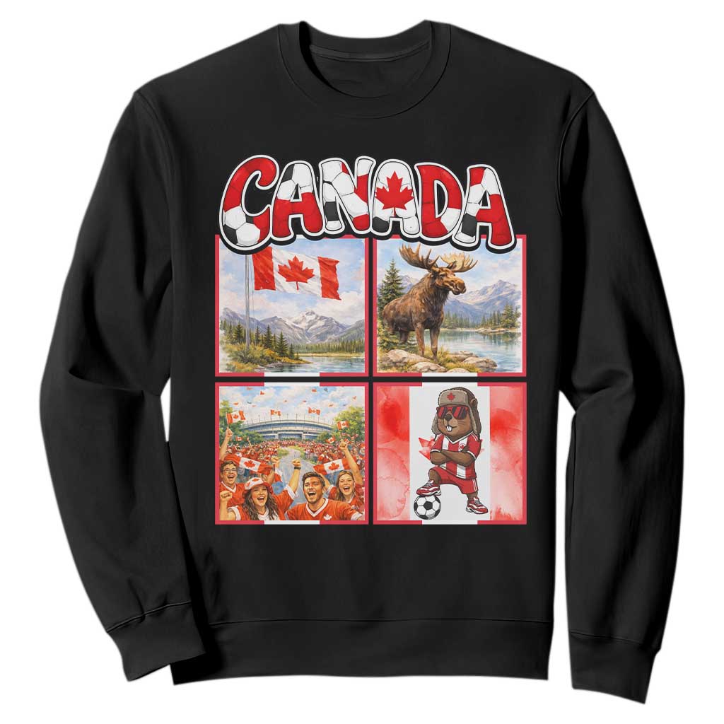 Proud Canada National Soccer Fan 2026 Gift Sweatshirt TS12 Black Print Your Wear